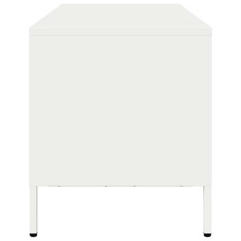 TV-Schrank Weiß 101,5x39x43,5 cm Kaltgewalzter Stahl