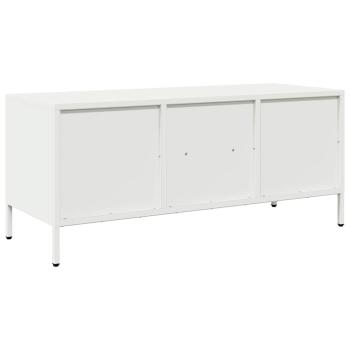 TV-Schrank Weiß 101,5x39x43,5 cm Kaltgewalzter Stahl