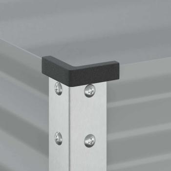 Pflanzkübel Grau 100x41x90 cm Stahl