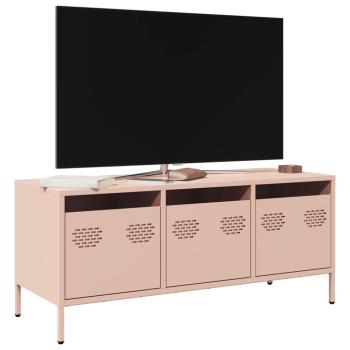 ARDEBO.de - TV-Schrank Rosa 101,5x39x43,5 cm Kaltgewalzter Stahl