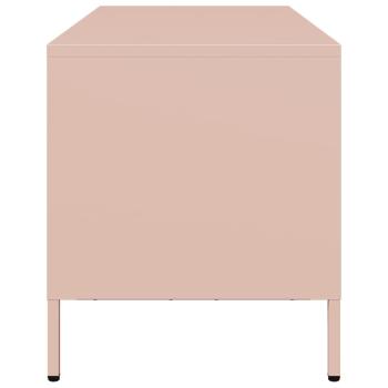 TV-Schrank Rosa 101,5x39x43,5 cm Kaltgewalzter Stahl