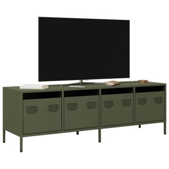 ARDEBO.de - TV-Schrank Olivgrün 135x39x43,5 cm Kaltgewalzter Stahl