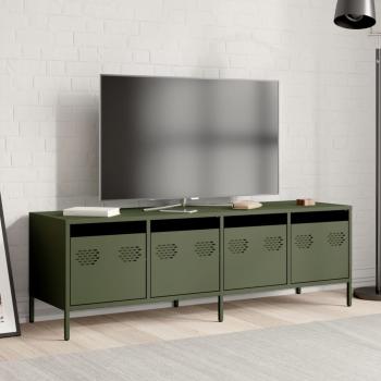 TV-Schrank Olivgrün 135x39x43,5 cm Kaltgewalzter Stahl