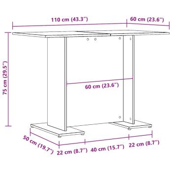 Esstisch Artisan-Eiche 110x60x75 cm Holzwerkstoff