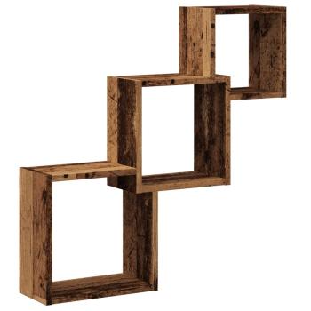 ARDEBO.de - Würfelregale Altholz-Optik 68x15x68 cm Holzwerkstoff
