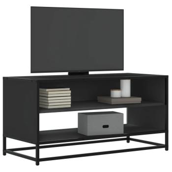 ARDEBO.de - TV-Schrank Schwarz 91x40x46 cm Holzwerkstoff und Metall