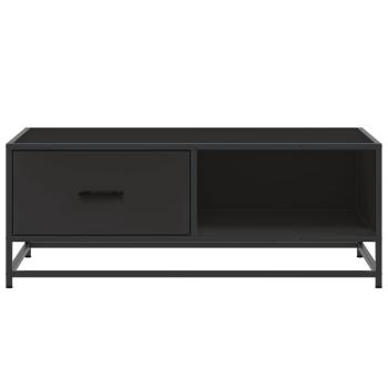 Couchtisch Schwarz 90x57x35 cm Holzwerkstoff und Metall