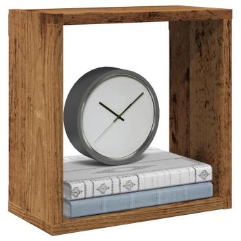 ARDEBO.de - Würfel-Wandregale 6 Stk. Altholz-Optik 30x15x30 Holzwerkstoff
