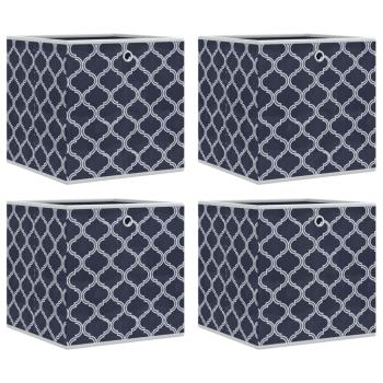 Faltboxen 4 Stk. Blau 32x32x32 cm Vlies
