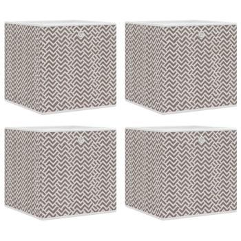 Faltboxen 4 Stk. Braun 32x32x32 cm Vlies