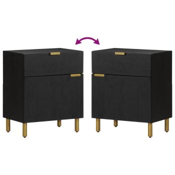 Nachttisch Schwarz 50x33x60 cm Holzwerkstoff