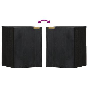 Bad-Hängeschrank Schwarz 38x33x48 cm Holzwerkstoff