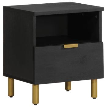 ARDEBO.de - Nachttisch Schwarz 40x33x46 cm Holzwerkstoff