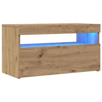 TV-Schränke mit LED-Leuchten 2 Stk. Artisan-Eiche Holzwerkstoff