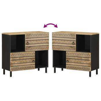 Sideboard 80x33,5x75 cm Raues Mangoholz