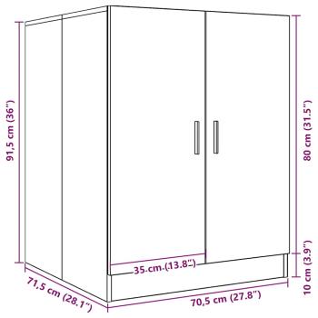 Waschmaschinenschrank Altholz-Optik 70,5x71,5x91,5 cm