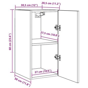 TV-Schränke 2 Stk. Altholz-Optik 30,5x30x60 cm Holzwerkstoff