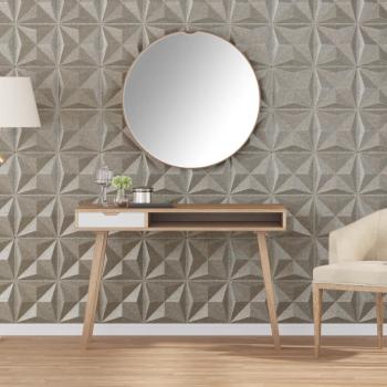ARDEBO.de - Wandpaneele 12 Stk. Beton 50x50 cm XPS 3 m² Origami