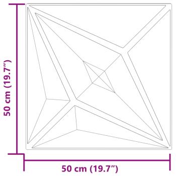 Wandpaneele 12 Stk. Grün 50x50 cm XPS 3 m² Stern