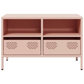 TV-Schrank Rosa 68x39x43,5 cm Kaltgewalzter Stahl