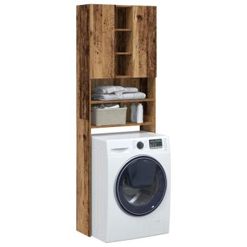 ARDEBO.de - Waschmaschinenschrank Altholz-Optik 64x25,5x190 cm
