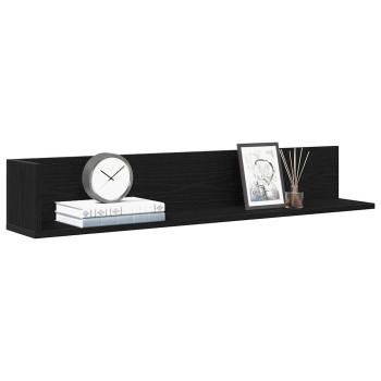 ARDEBO.de - Wandregale 2 Stk. Schwarz 100x16,5x16,5 cm Holzwerkstoff