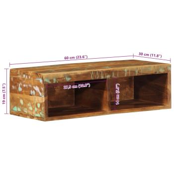TV-Wandschrank 60x30x19 cm Altholz Massiv