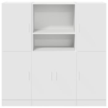 3-tlg. Küchenschrank-Set Weiß Holzwerkstoff