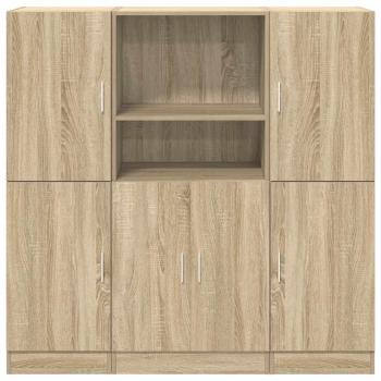 3-tlg. Küchenschrank-Set Sonoma-Eiche Holzwerkstoff