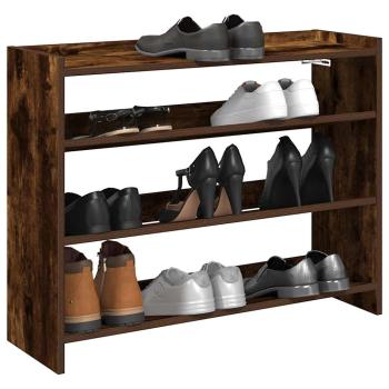 ARDEBO.de - Schuhregal Räuchereiche 80x25x61,5 cm Holzwerkstoff