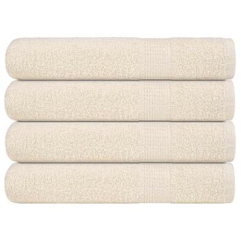 ARDEBO.de - Handtücher 4 Stk. Creme 100x200 cm 360 g/m² 100% Baumwolle
