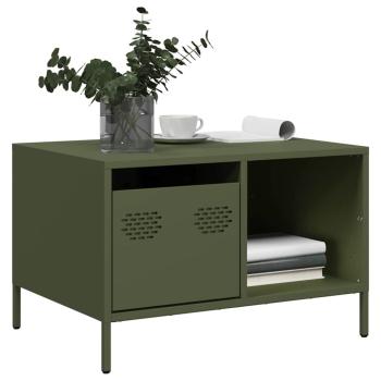 ARDEBO.de - Couchtisch Olivgrün 68,5x50x43,5 cm Kaltgewalzter Stahl