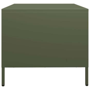 Couchtisch Olivgrün 68,5x50x43,5 cm Kaltgewalzter Stahl