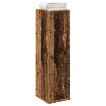 ARDEBO.de - Badezimmerschrank mit Rollenhalter Altholz-Optik 20,5x22x72 cm