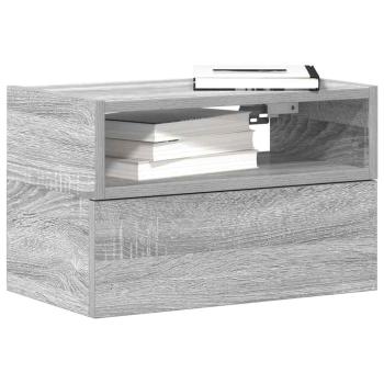 ARDEBO.de - Wand-Nachttische 2 Stk. Grau Sonoma 45x26x28,5 cm