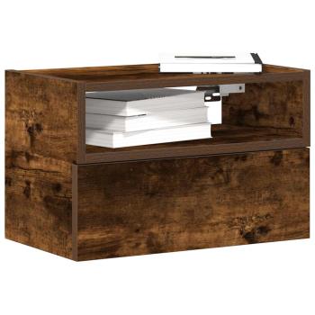 ARDEBO.de - Wand-Nachttische 2 Stk. Räuchereiche 45x26x28,5 cm