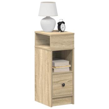 ARDEBO.de - Nachttisch mit Schublade Sonoma-Eiche 25x31x66 cm