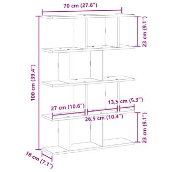 Würfelregal 12 Fächer Altholz-Optik Holzwerkstoff