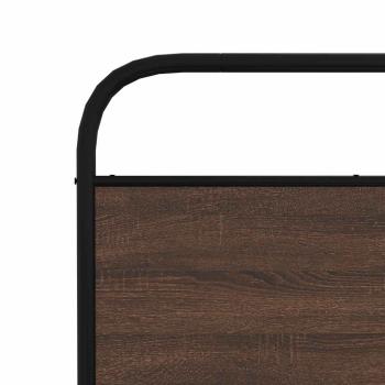 Metallbett ohne Matratze Braun Eichen-Optik 183x213 cm