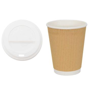 ARDEBO.de - Pappbecher mit Deckeln 1000 Stk. 16oz 400ml