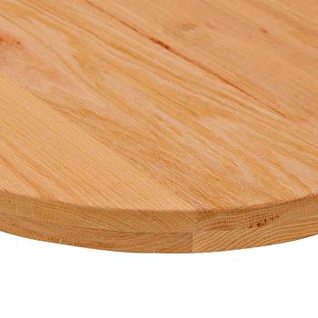 Tischplatte Hellbraun 80x40x4 cm Massivholz Eiche Oval