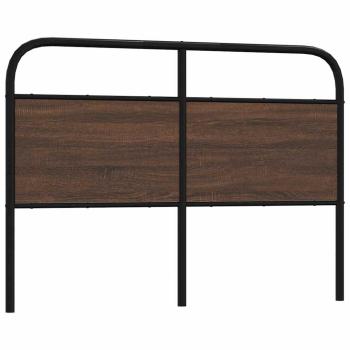 ARDEBO.de - Kopfteil Braun Eichen-Optik 135 cm Stahl und Holzwerkstoff