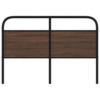 Kopfteil Braun Eichen-Optik 135 cm Stahl und Holzwerkstoff