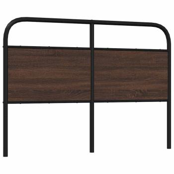 Kopfteil Braun Eichen-Optik 135 cm Stahl und Holzwerkstoff