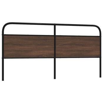 ARDEBO.de - Kopfteil Braun Eichen-Optik 200 cm Stahl und Holzwerkstoff