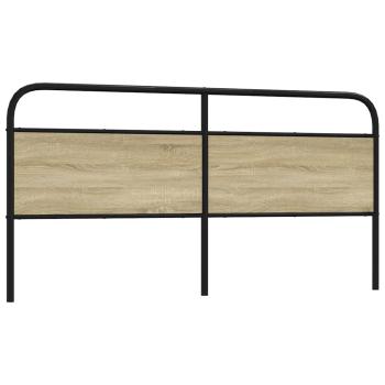 ARDEBO.de - Kopfteil Sonoma-Eiche 200 cm Stahl und Holzwerkstoff