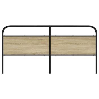 Kopfteil Sonoma-Eiche 200 cm Stahl und Holzwerkstoff