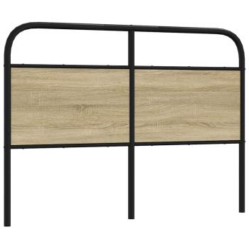 ARDEBO.de - Kopfteil Sonoma-Eiche 120 cm Stahl und Holzwerkstoff