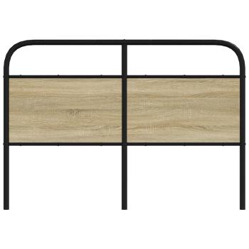 Kopfteil Sonoma-Eiche 120 cm Stahl und Holzwerkstoff