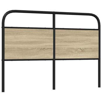Kopfteil Sonoma-Eiche 120 cm Stahl und Holzwerkstoff